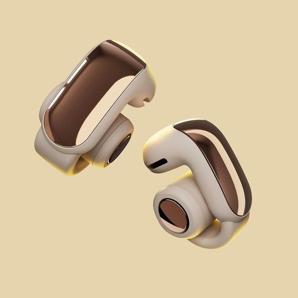 Bose Ultra Open Earbuds - Bluetooth Open Ear Earbuds with OpenAudio for Awareness, Clip-On Design for Comfort, Water Resistant, Up to 48 Hrs of Playtime, Driftwood Sand - Limited Edition Color