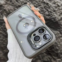 Luxury Magnetic Metal Lens Bumper Protection Case For iPhone 17 16 15 14 13 12 11 Pro Max Funda Wireless Charge Hard Clear Cover