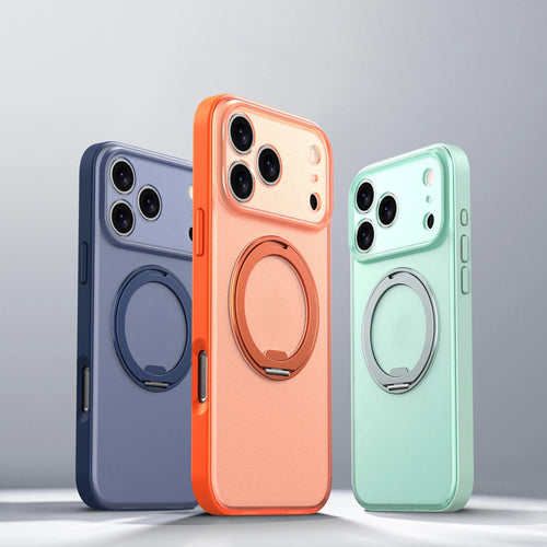 Verbesserter magnetischer 360°-Ständer für iPhone 17 Pro Max Hülle mit Kamerasteuerung, passend für MagSafe mit Ring, Schutz nach Militärstandard, durchscheinend und schlank für iPhone 17 Pro Max Hülle Ostand