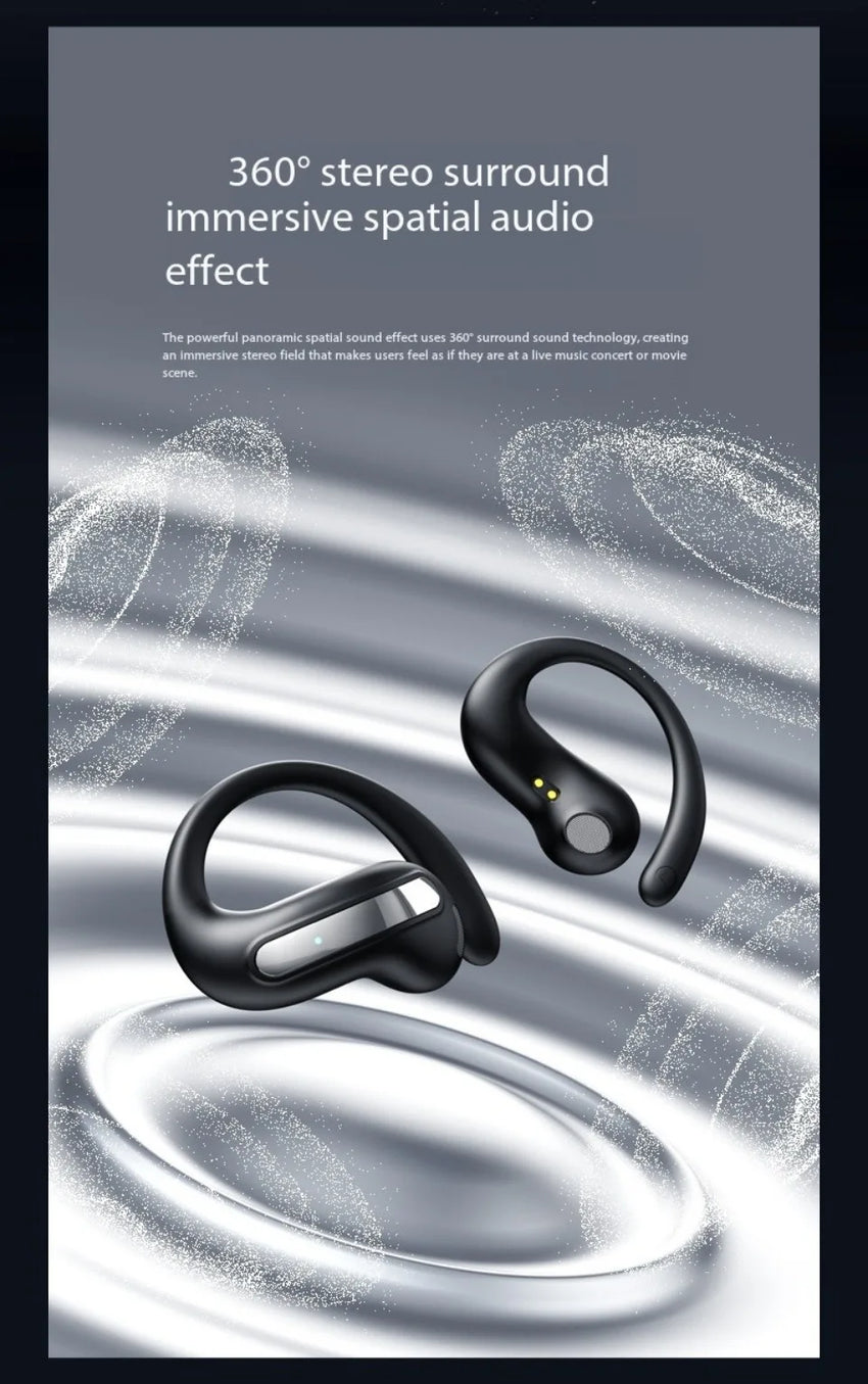 AI Translation Intelligent Open Earphone OWS Bluetooth 6.0 Ultra Long Battery Life ENC Noise Cancelling Sports Office Earphones
